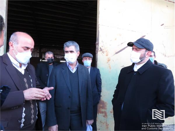 بازدید دادستان عمومی انقلاب و رییس دادگستری شهرستان جلفا از انبار قضایی در شرکت انبارهای عمومی و خدمات گمرکی جلفا